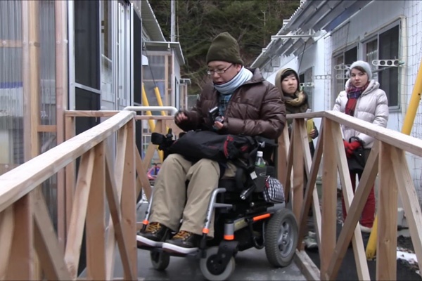 《피난하지 못하는 사람들 – 동일본 대지진과 장애인》의 한 장면. ⓒ서울인권영화제