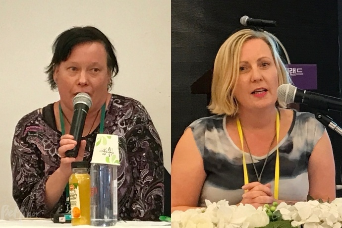 조디 터너(왼쪽) 부위원장과 자넷 도티(오른쪽) 기금조성 매니저