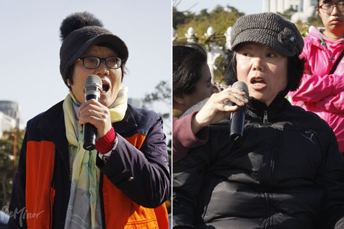 (왼쪽) 우영임 씨, (오른쪽) 최선자 씨