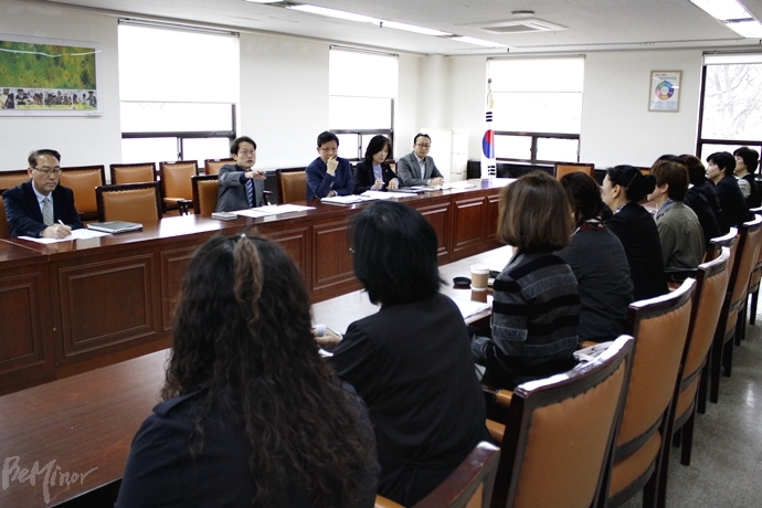 조희연 서울시교육감 및 교육청 관계자와 서울부모연대 회원들이 29일 오전 10시 30분 면담을 가졌다.