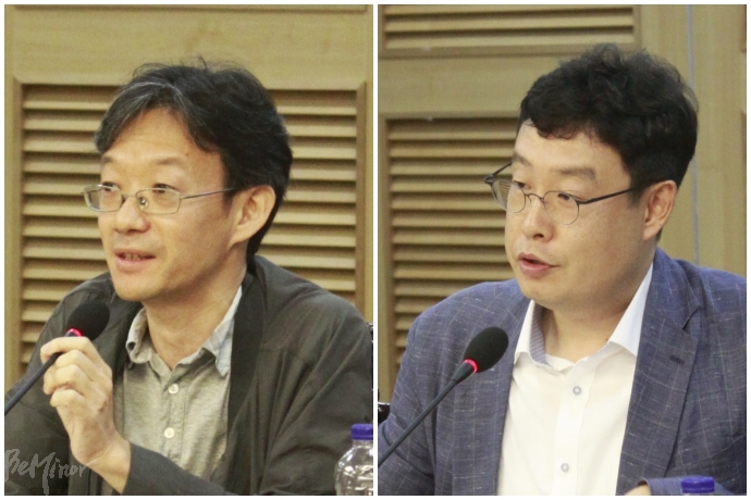 왼쪽부터 신권철 교수, 홍정익 과장.