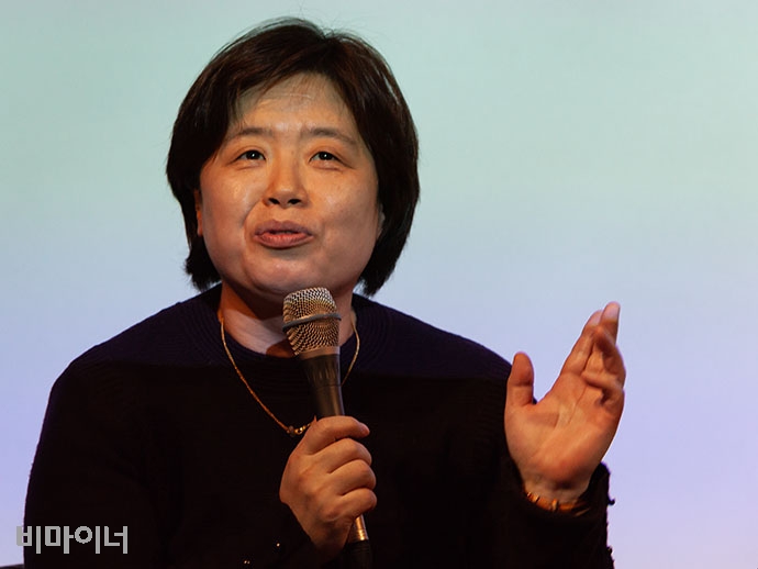 배복주 장애여성공감 대표가 이야기하고 있다. 박승원 기자.