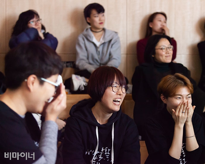 북콘서트에 온 사람들. 박승원 기자. 