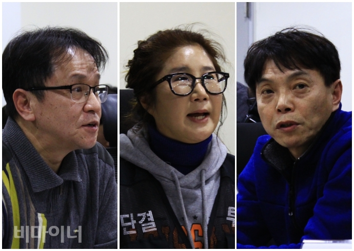 왼쪽부터 김진욱, 백채현, 윤헌주 씨.