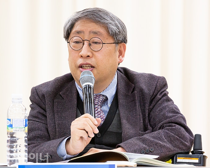 우주형 나사렛대 인간재활학과 교수가 발언하는 모습. 박승원 기자