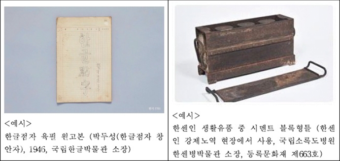 유물 사진 설명 예시, 서울대학교 사회발전연구소 제공