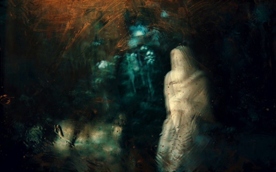 얼룩진 뿌연 유리 너머 하얀 실루엣이 있다. 사진 언스플래시