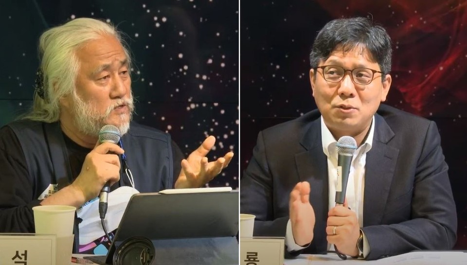 장애계에서는 박경석 전국장애인야학협의회 이사장(왼쪽), 김기룡 중부대학교 교수(오른쪽)가 참여했다. 사진 한평연 유튜브 영상 캡처
