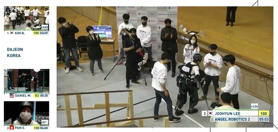 온라인을 통해 전 세계로 중계된 이주현 선수의 경기 장면. 사진 카이스트 제공