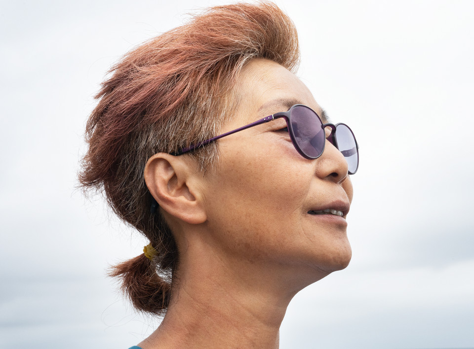 제주도에서, 박옥순 활동가. 사진 현다혜 