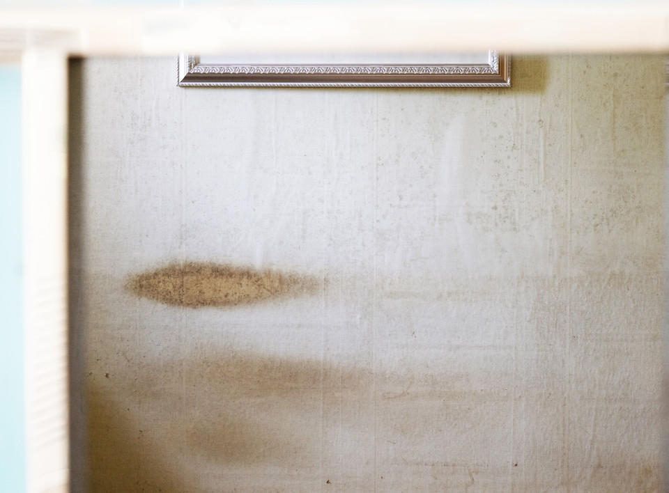 모든 거주인이 탈시설한 후 문을 닫은 향유의집. 곰팡이가 핀 누런 벽지에 지난 시간의 흔적이 보인다. 사진 현다혜 