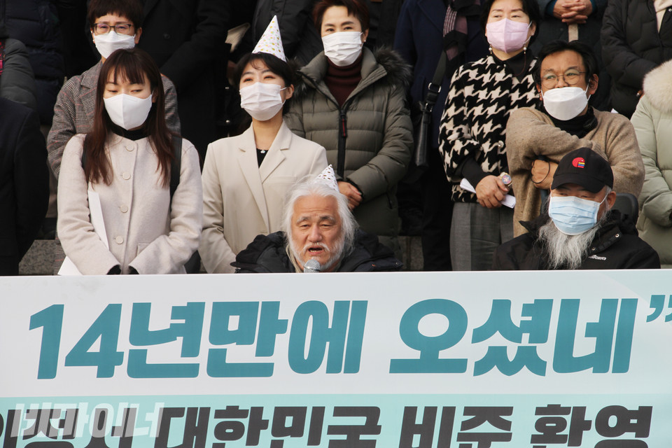 박경석 전국장애인야학협의회 상임이사가 발언하고 있다. 사진 한국장애포럼