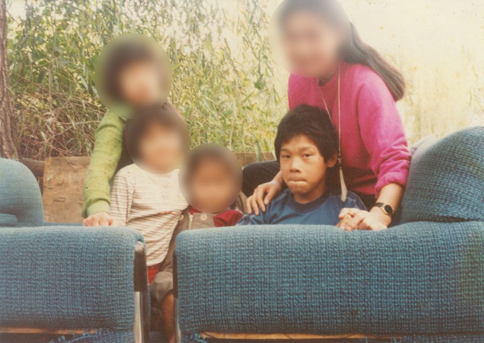 삼육재활원에 있을 당시, 자원봉사자가 와서 함께 찍은 사진. 사진 제공 이규식