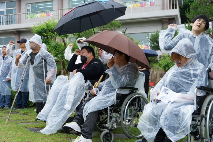 22일, 고(故) 박재희 경산장애인자립생활센터 활동가 49재가 경북 영천 청통추모관에서 열렸다. 사진 뉴스민 