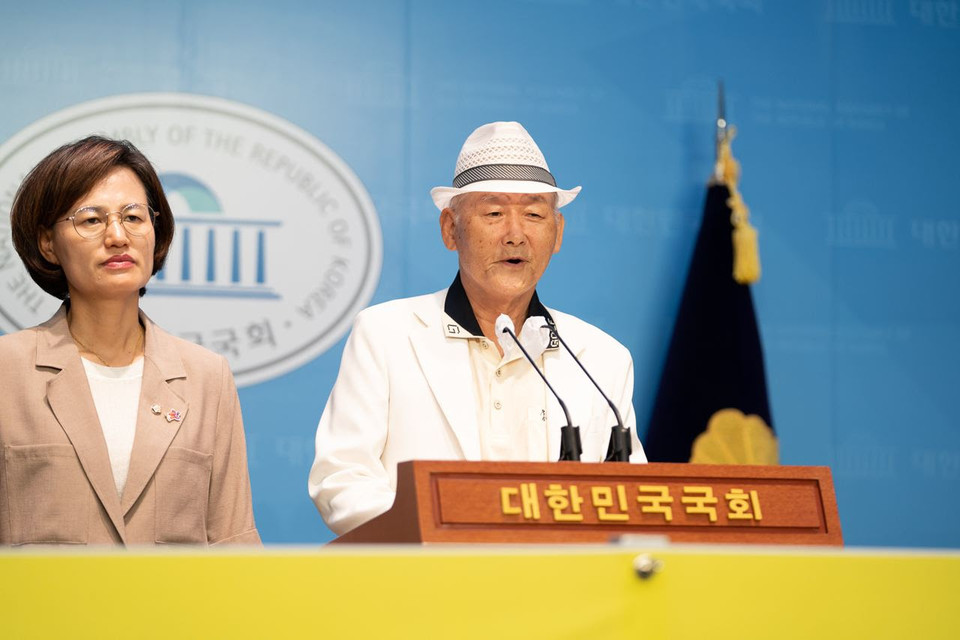 김호태 동자동사랑방 운영위원이 발언 중이다. 사진 강은미의원실