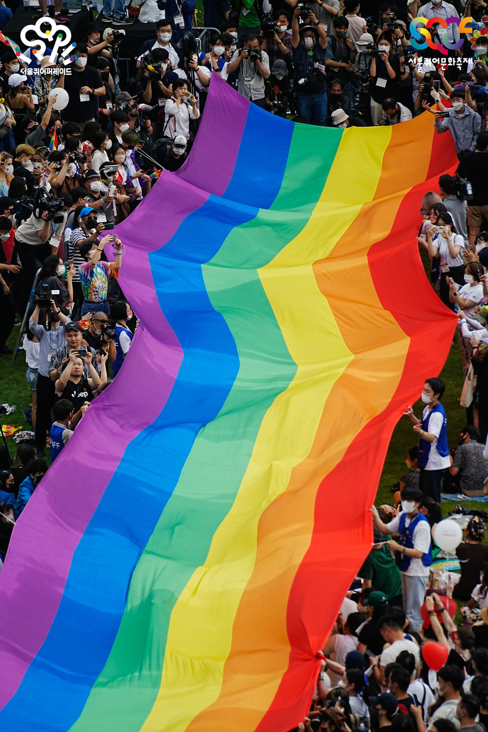 2022년 서울시청광장에서 열린 서울퀴어문화축제 모습. 사진 서울퀴어문화축제조직위원회