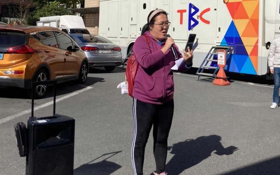 문운경 한국피플퍼스트 대표가 발언 중이다. 사진 정주리 다사센터 사무국장