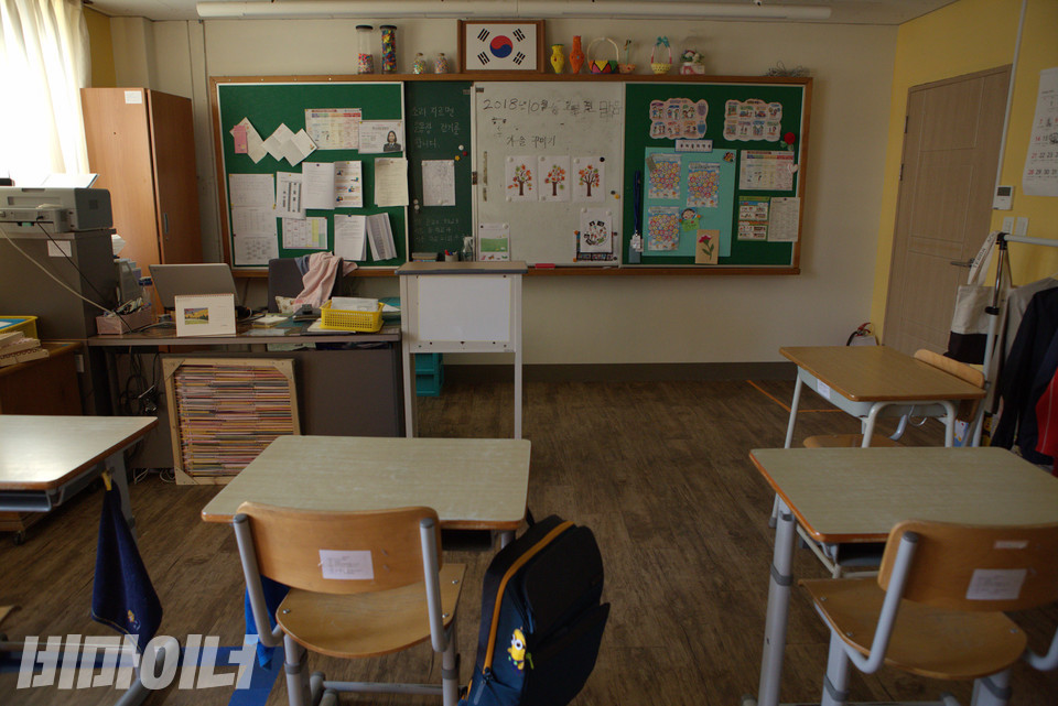 한 특수학교의 교실 풍경. 사진 비마이너DB