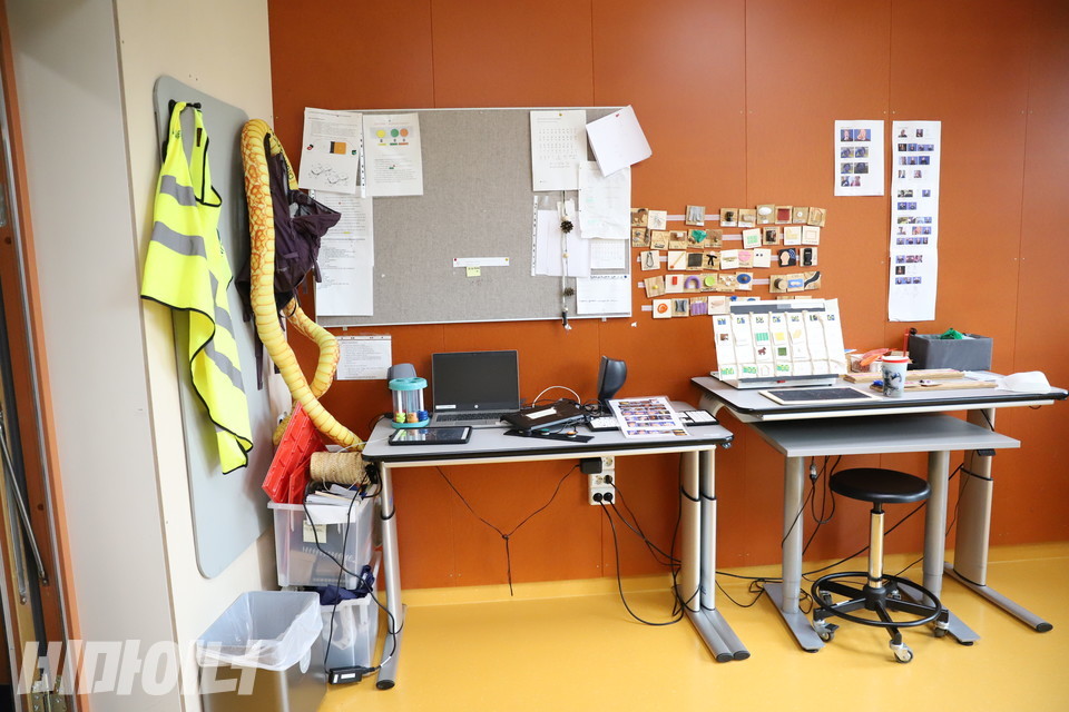 다이아몬드 학교에 있는 독립적인 학습 공간. 사진 김소영