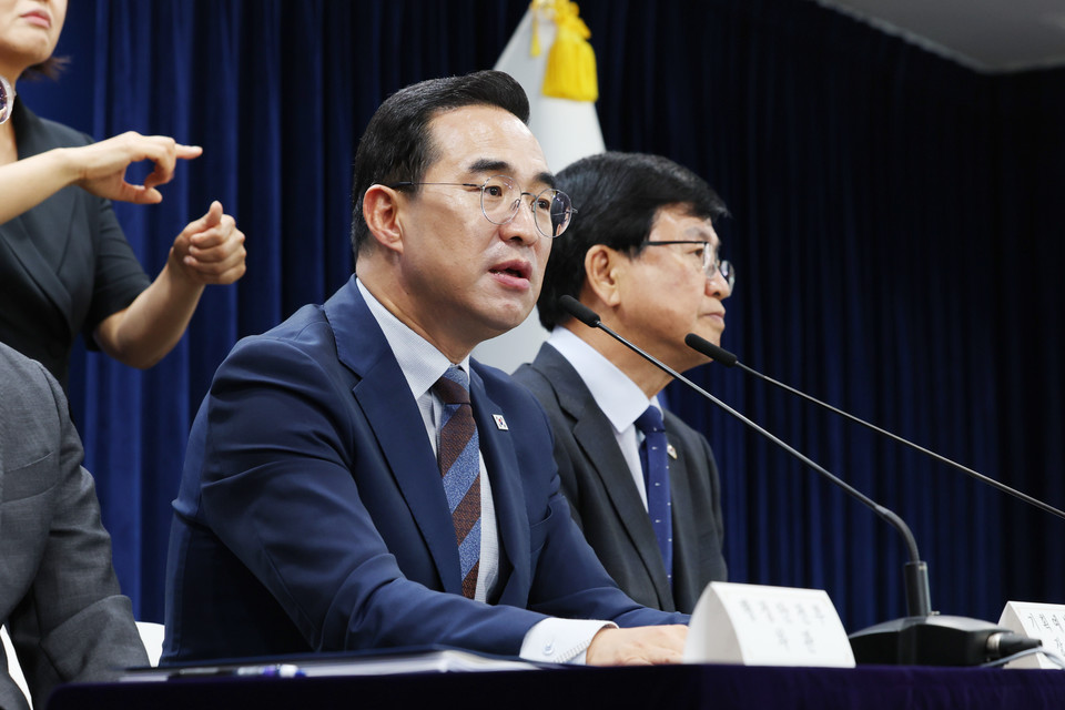 제1차 재정운용전략협의회에서 발언 중인 박홍근 기획예산처 장관. 사진 기획예산처